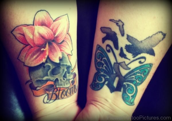 Amaryllis Flower Tattoo On Wrist