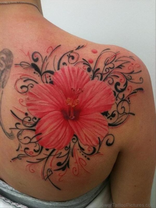 Attractive Lily Tattoo On Back