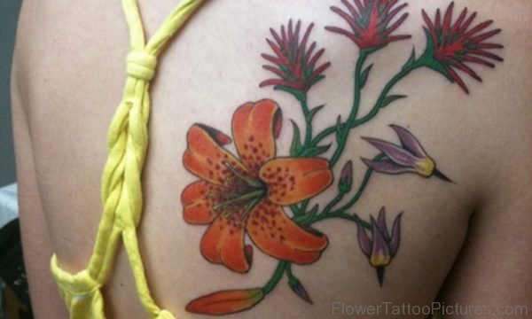 Awesome Lily Flower Tattoo Pic