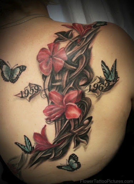 Beautiful Cherry Blossom Flower Tattoo Design