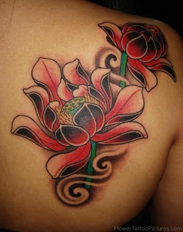 Beautiful Red Flower Tattoo