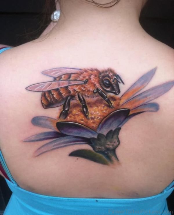 Bees And Flowers Tattoo