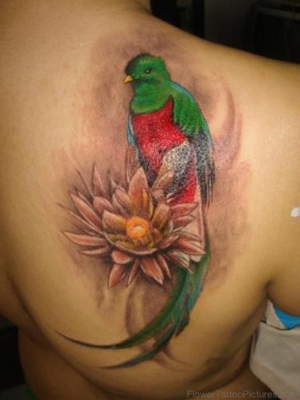 Bird And Flower Tattoo