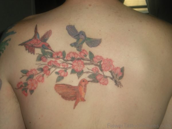Birds And Cherry Blossom Tattoo