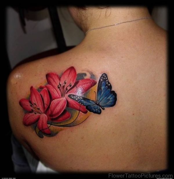 Butterfly And Poppy Tattoo