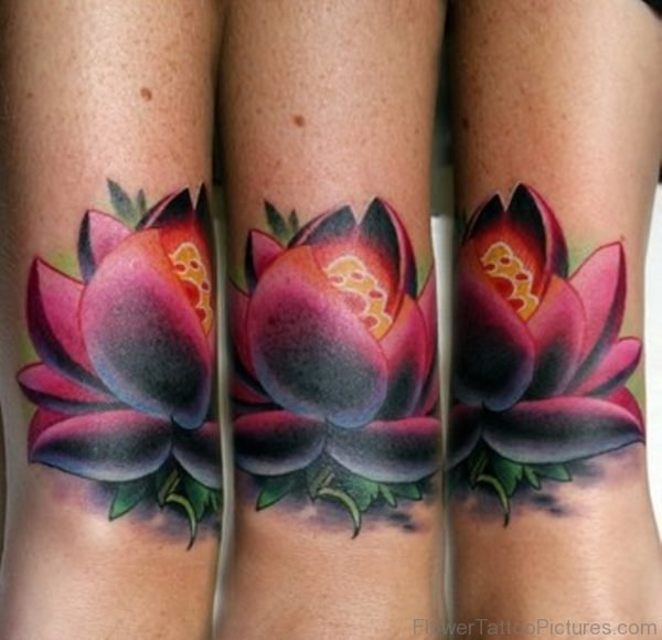 Colored Lotus Tattoo 1