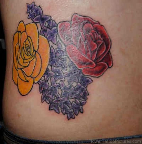 Colored Rose Tattoo 1