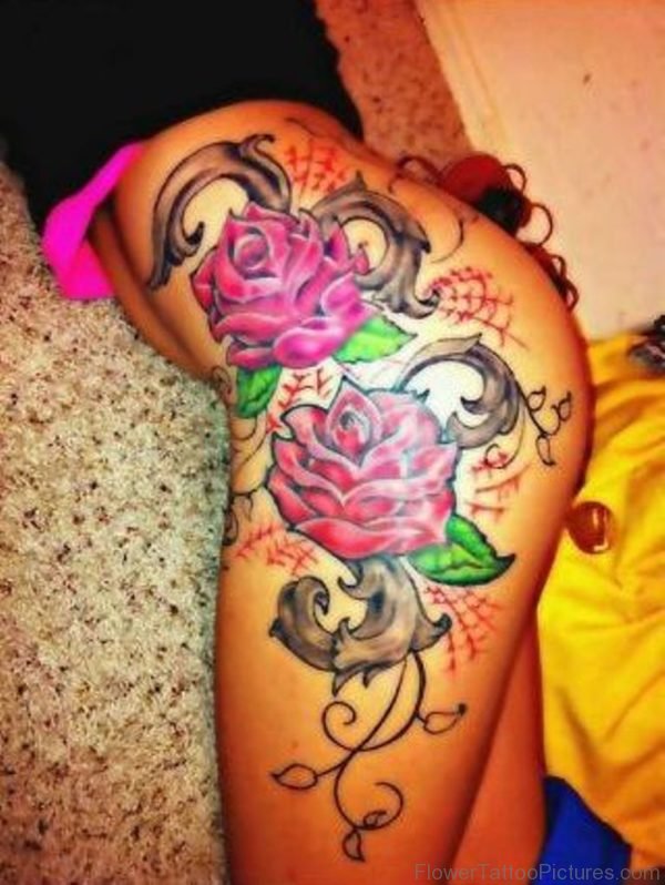 Colored Rose Tattoo 2