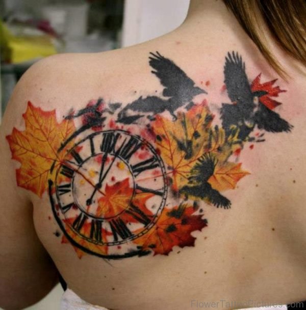 Compass And Poppy Tattoo