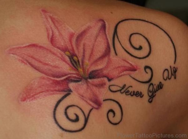 Cool Amaryllis Flower Tattoo