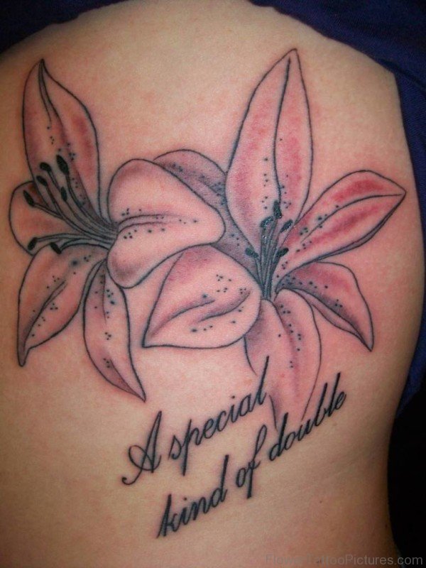 Fabulous Amaryllis Flowers Tattoo
