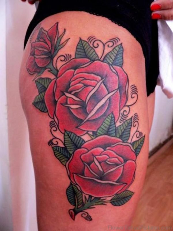 Graceful Rose Tattoo 1