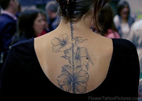 Grey Flowers Tattoo 1