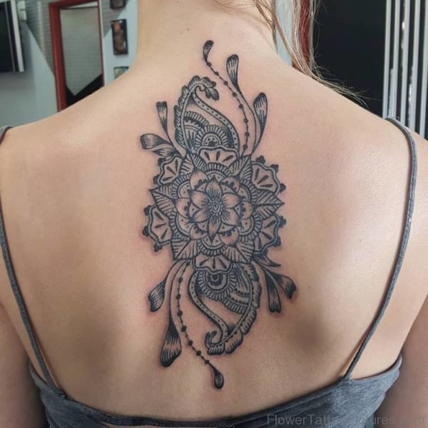 Grey Flowers Tattoo