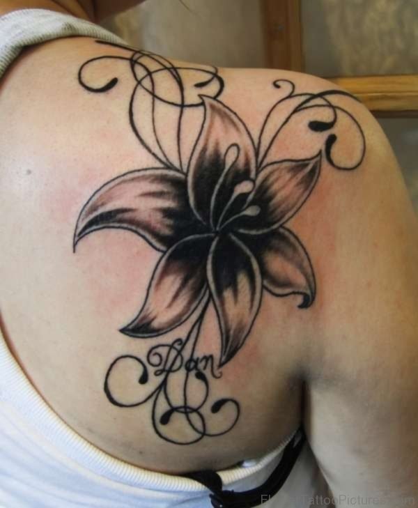 Grey Lily Tattoo