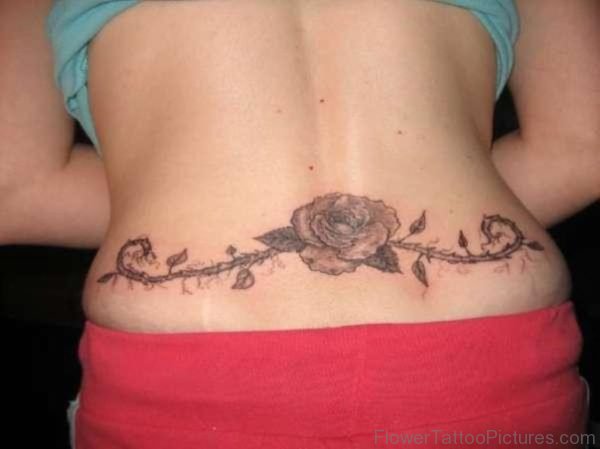 Grey Rose Tattoo 1