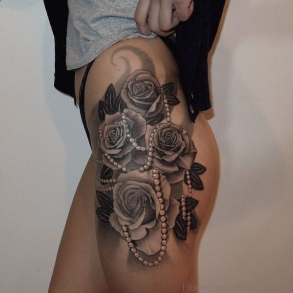 Grey Rose Tattoo 3