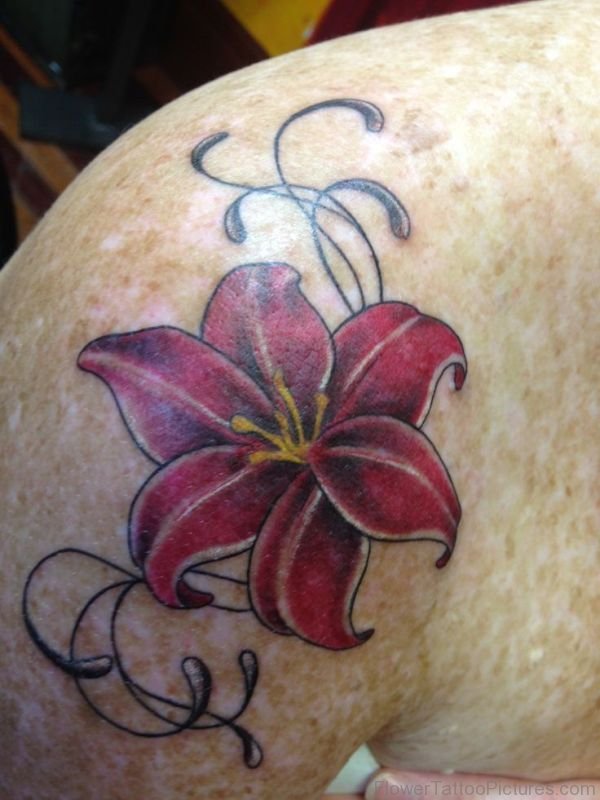 Image Of Amaryllis Flower Tattoo
