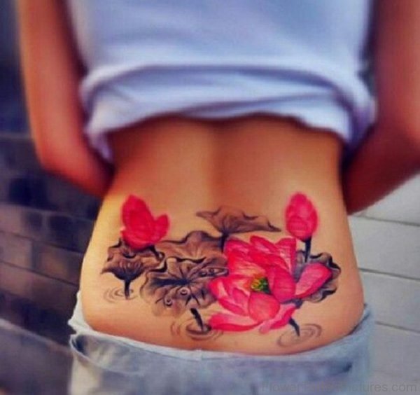 Lotus Low Back Tattoo
