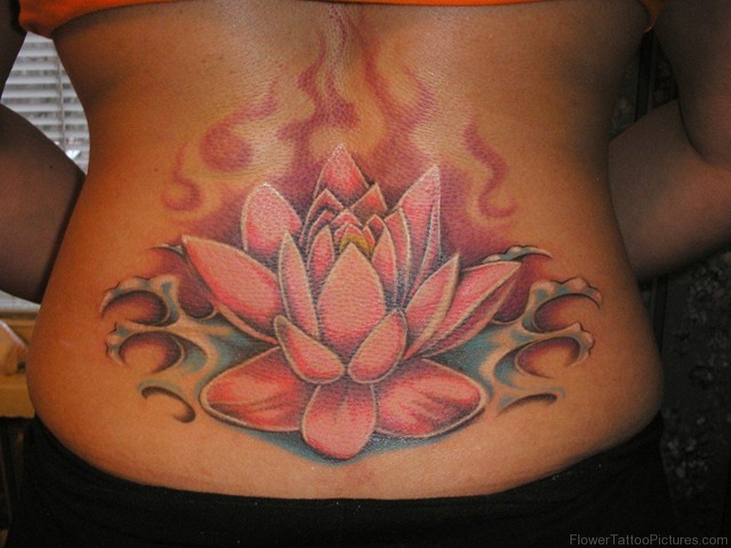 89 Lovely Flower Tattoos On Lower Back.