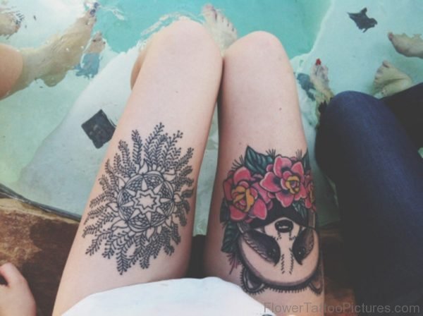 Mandala And Rose Tattoo