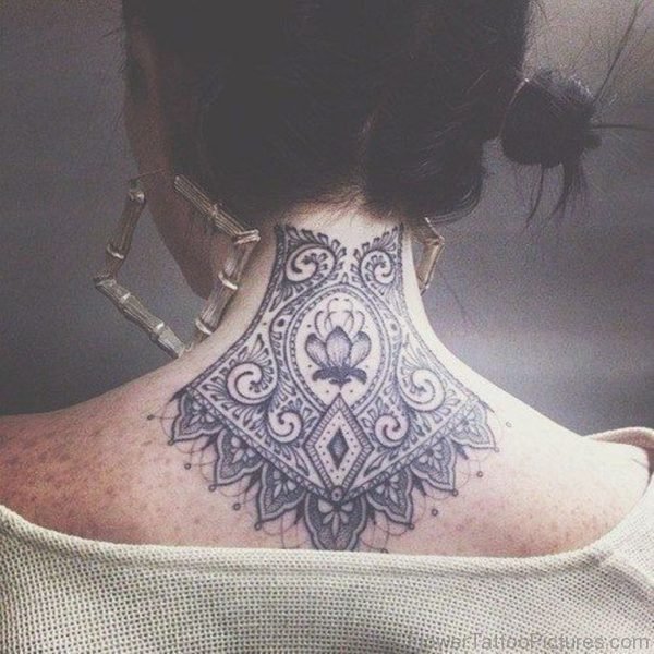 Mandala Tattoo On Nape