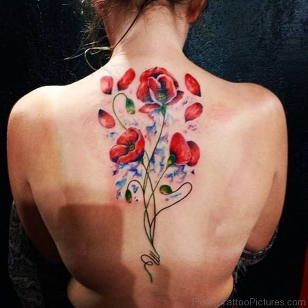 NIce Poppy Flower Tattoo