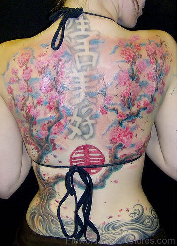 Nice Japanese Cherry Blossom Tattoo