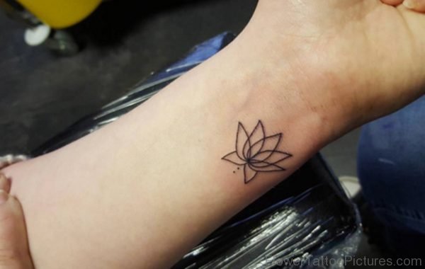 Outline Lotus Tattoo 1