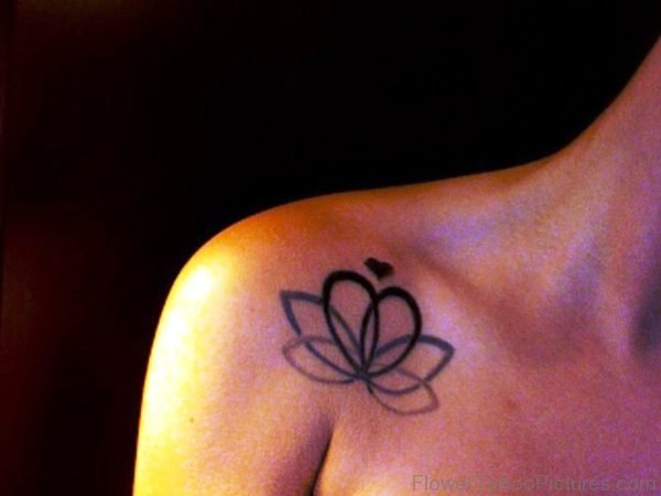 Outline Lotus Tattoo