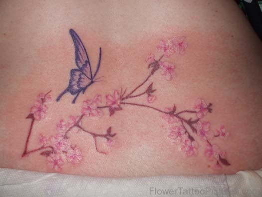 Pelvis Cherry Blossom Tattoo