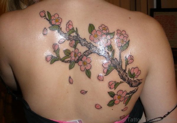 Pink Cherry Blossom Tattoo
