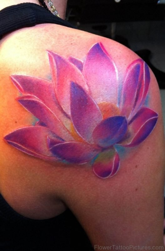 Pink Lotus Tattoo Image