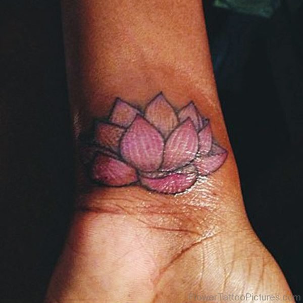 Pnk Lotus Tattoo On Wrist