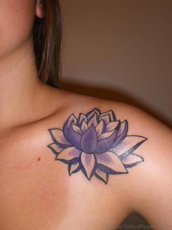 Purple Lotus Flower Tattoo