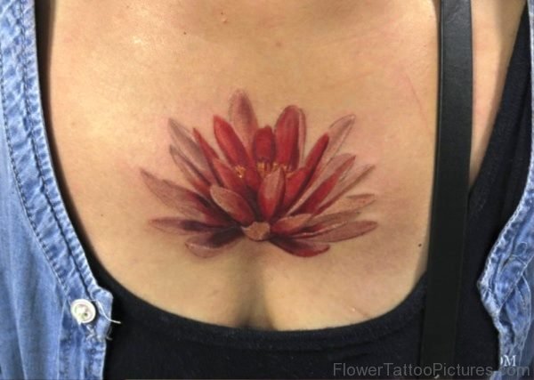 Realistic Lotus Tattoo