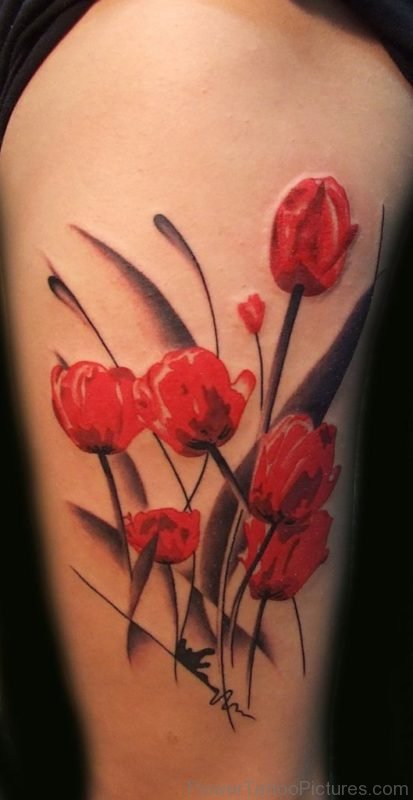 Red Magnolia Tattoo
