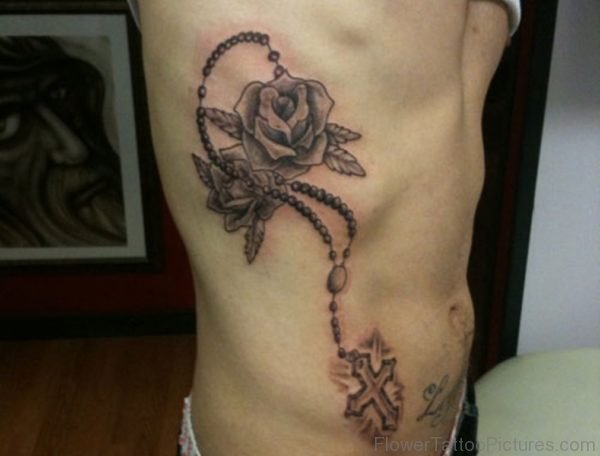 Rosary And Rose Tattoo