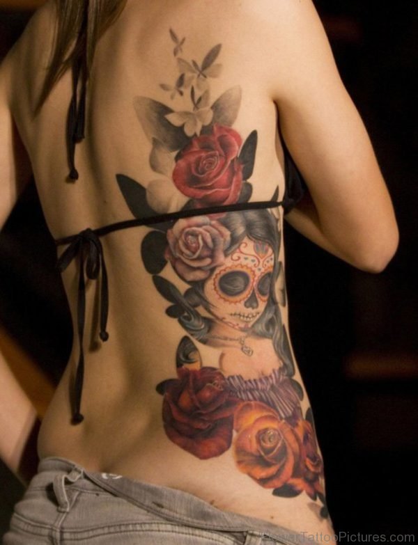 Skull And Rose Tattoo 1
