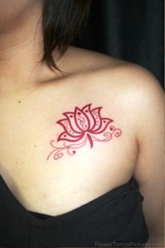 Small Pink Lotus Tattoo
