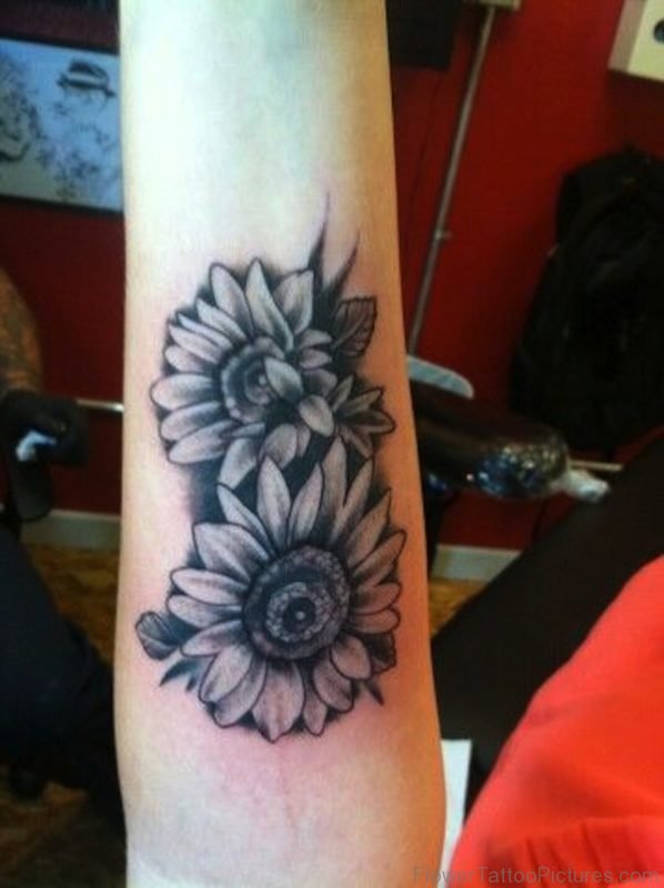 Sunflowers Tattoo Pic
