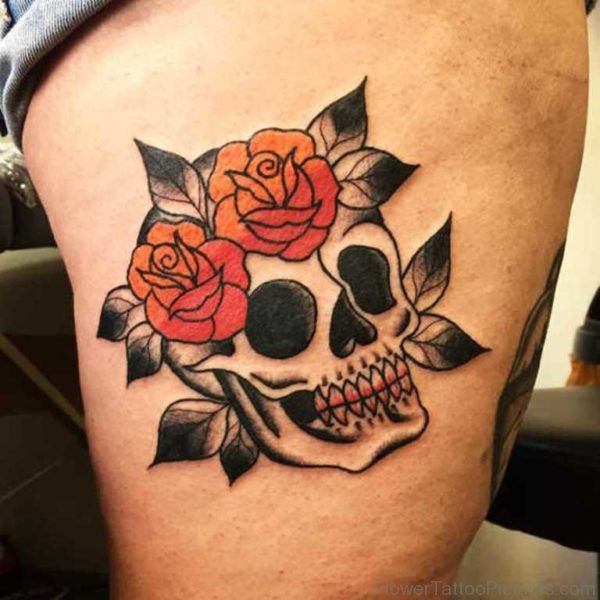Supreme Skull Rose Tattoos