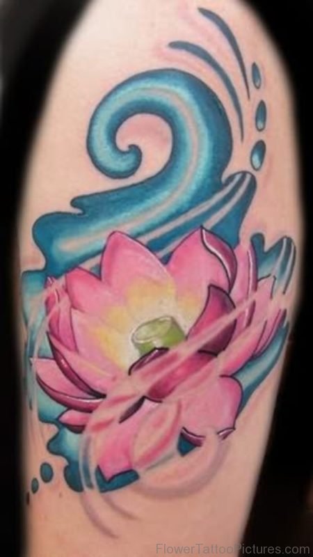 Sweet Flower Tattoo On Shoulder