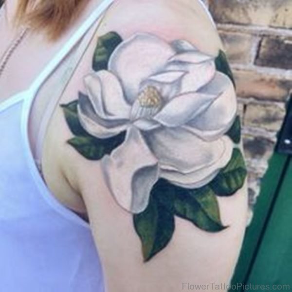 White Wonderful Magnolia Tattoos