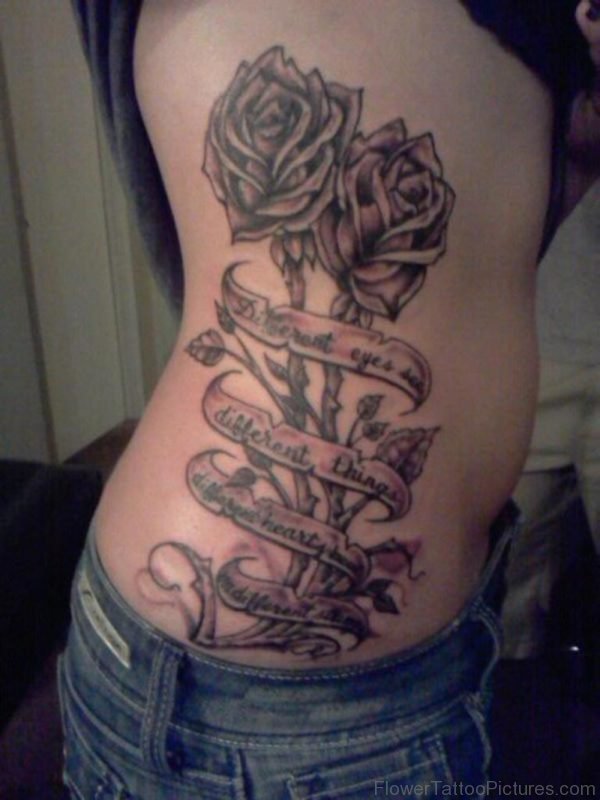 Wording With Rose Tattoo