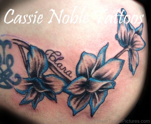 Adorable Larkspur Flower Tattoo Design