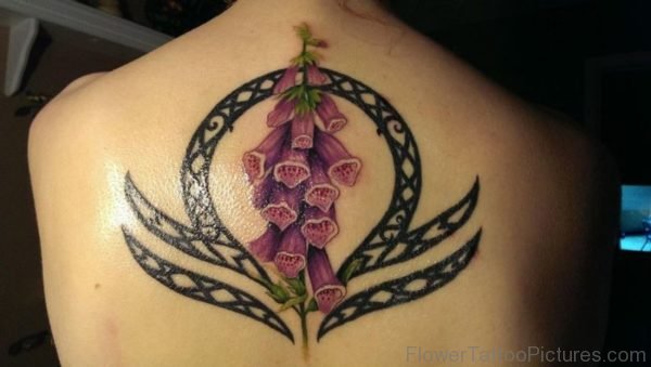 Attractive Bell Flower Tattoo On Back