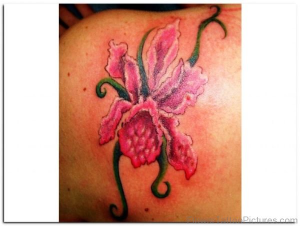 Awesome Orchid Flower Tattoo Design