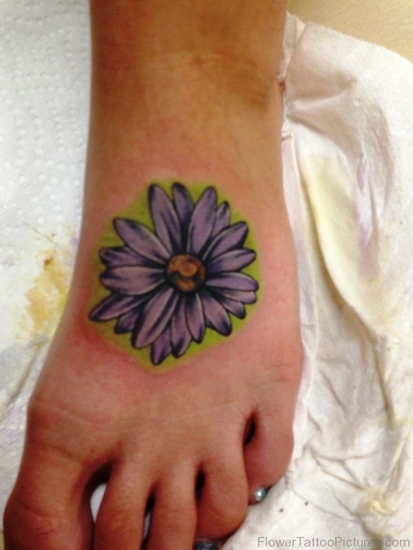 Barberton Flower Tattoo On Foot