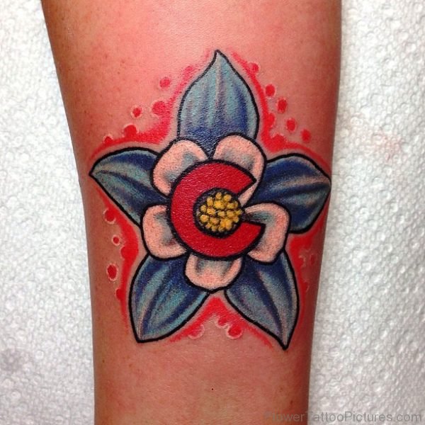 Best Columbine Flower Tattoo On Arm